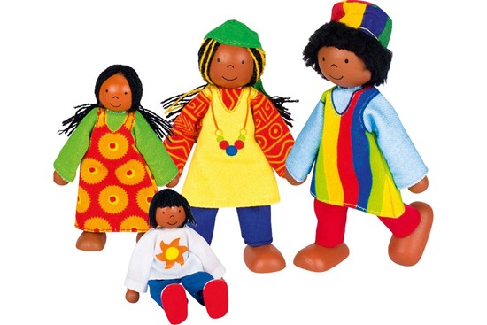 Billede af Afrikansk familie til dukkehus
