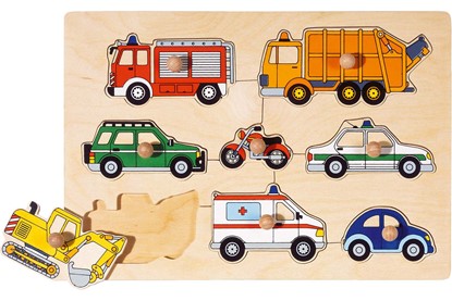 Billede af Knoppuslespil - Forskellige køretøjer