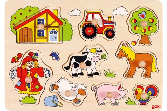 Billede af Knoppuslespil - På bondegården