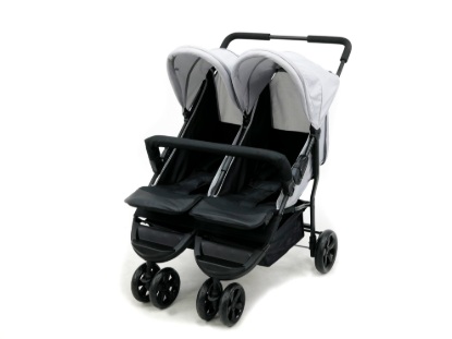 Billede af Tvillinge klapvogn Double Dinamic Antracit - Asalvo