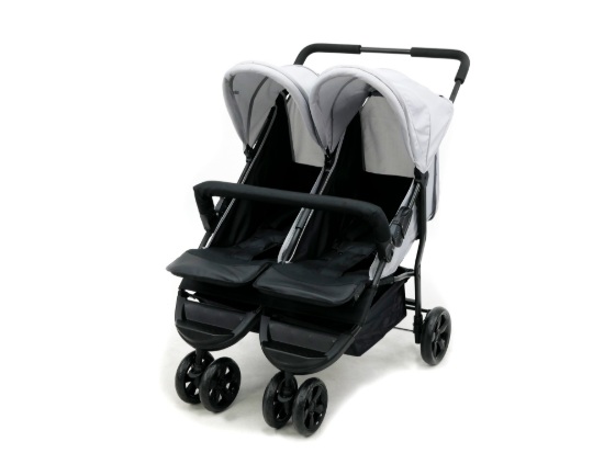 Obrázek Dvojitý kočárek Double Dinamic Antracit - Asalvo