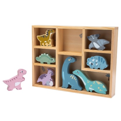 Billede af Kinder and Kids Dinosaurer i trækasse (8 stk.)