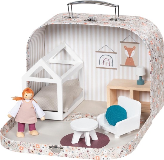 Slika Kovček stanovanje za hiško lutko.