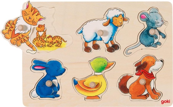 Immagine di Knop puslespil - Mor med unger.