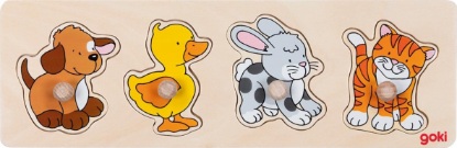 Billede af Knop puslespil - Forskellige dyr